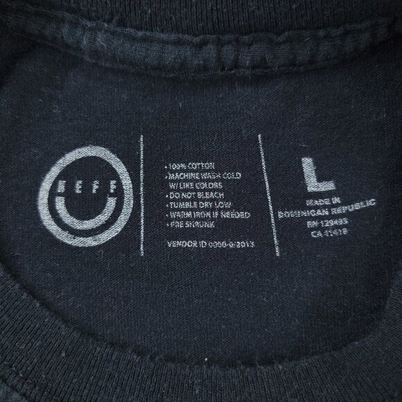 NEFF Shirt Men's Large Black Couch Surfer Club Graphic Crew Neck Short Sleeve - Picture 12 of 12